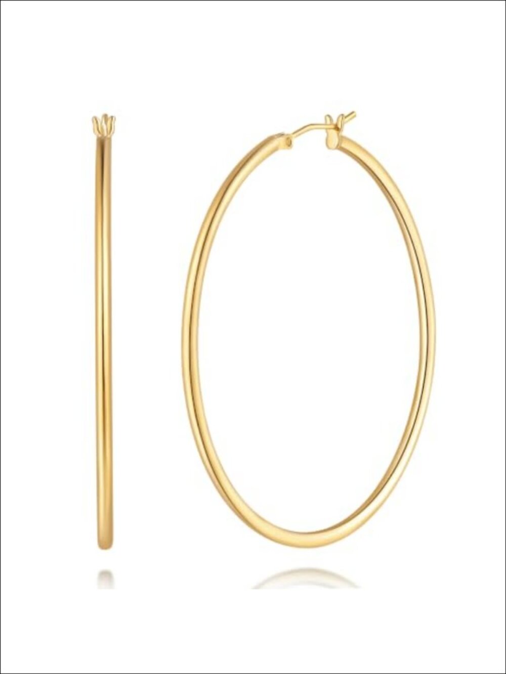14K Gold Plated Hoop Earrings for Women Timeless Simple Design